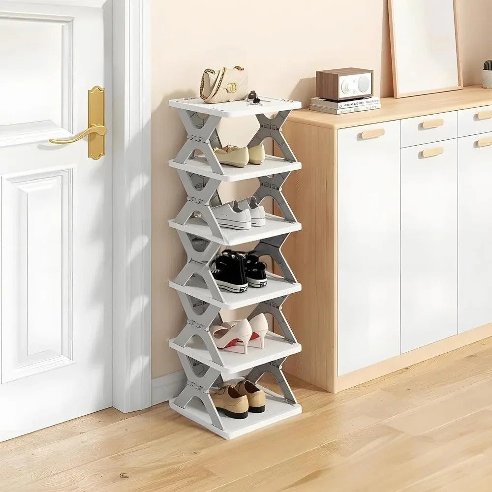 Adjustable Shoe & Item Rack – Durable 6-Tier Design