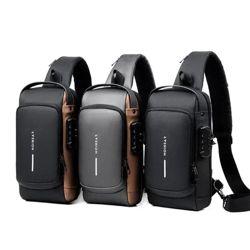 Fashion Crossbody Bag Anti-theft Sling Backpack With Password Lock