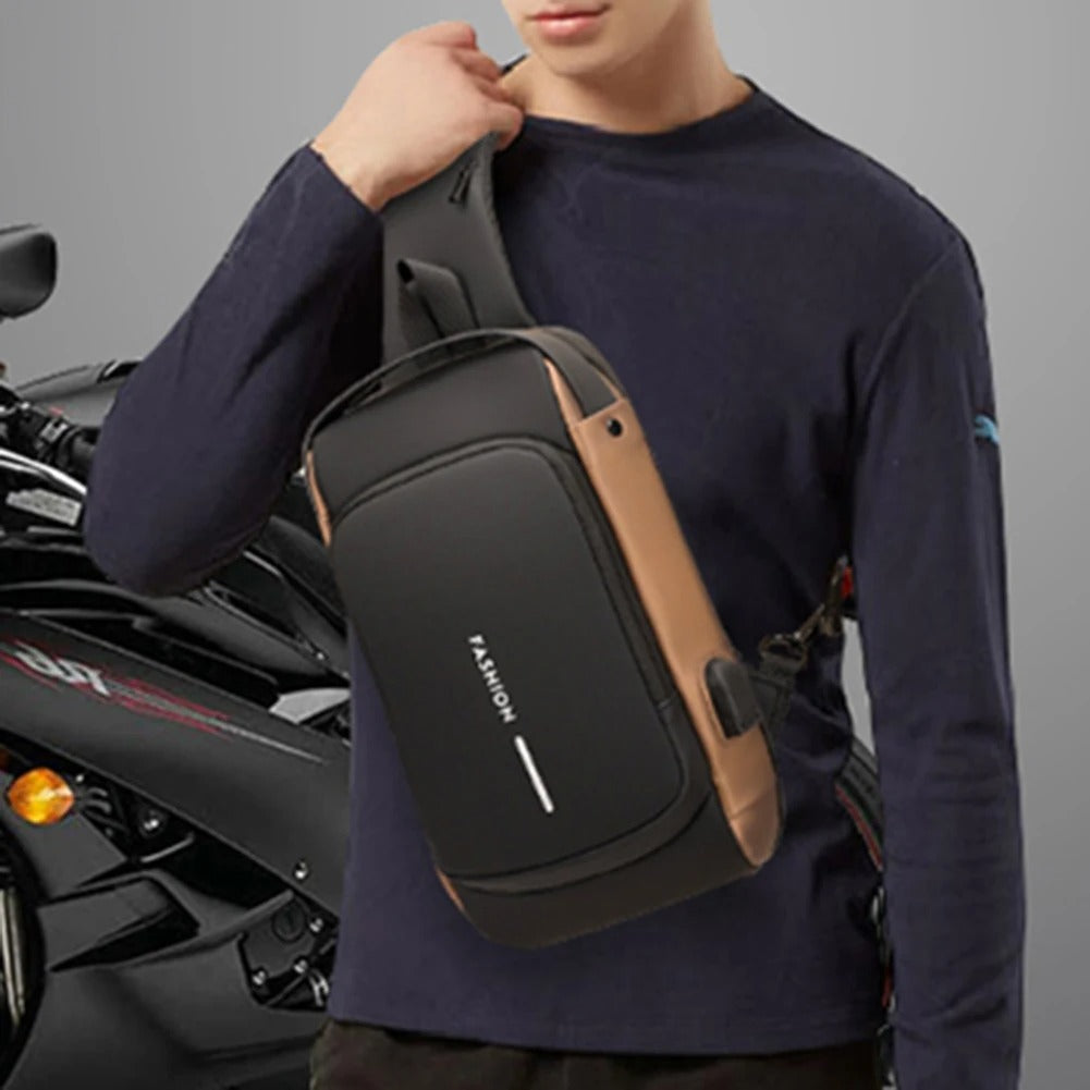 Fashion Crossbody Bag Anti-theft Sling Backpack With Password Lock