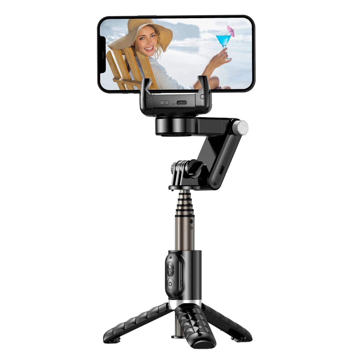 Smart Handheld Gimbal – 3-in-1 Selfie Stick, Tripod & Stabilizer