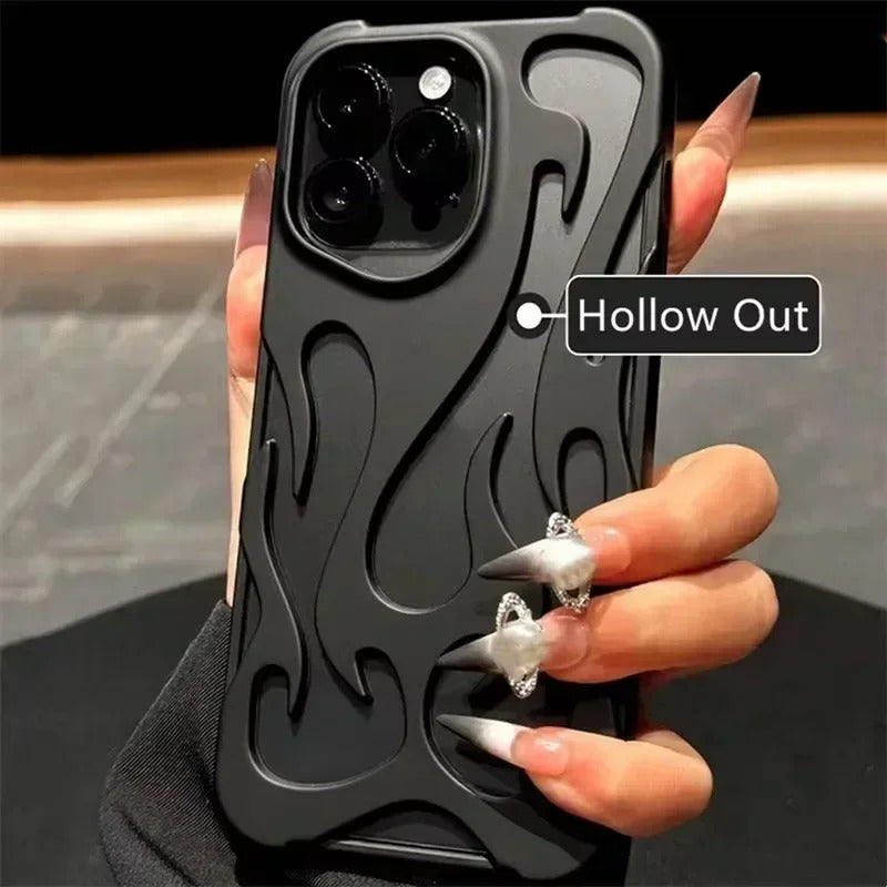 Glossy Flame Cutout Phone Case