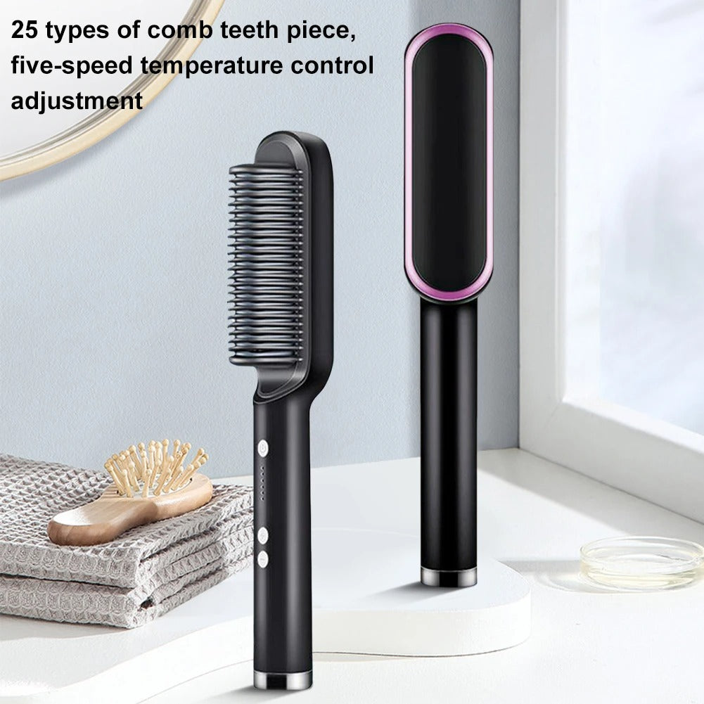 Electric Hair Straightening Comb with Temperature Control
