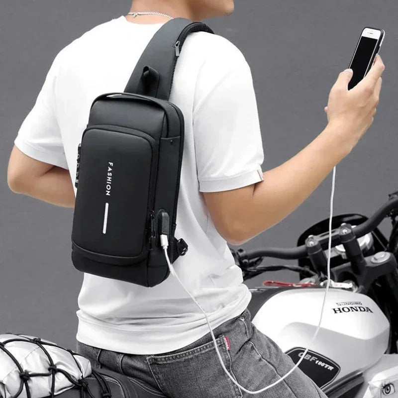 Fashion Crossbody Bag Anti-theft Sling Backpack With Password Lock