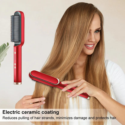 Electric Hair Straightening Comb with Temperature Control