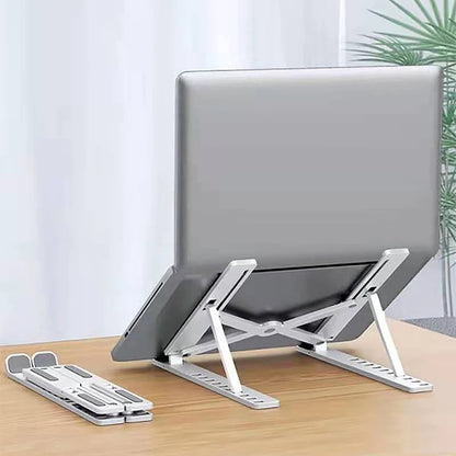 Adjustable Foldable Laptop Stand – Portable 6-Level ABS Holder for Laptops & Tablets