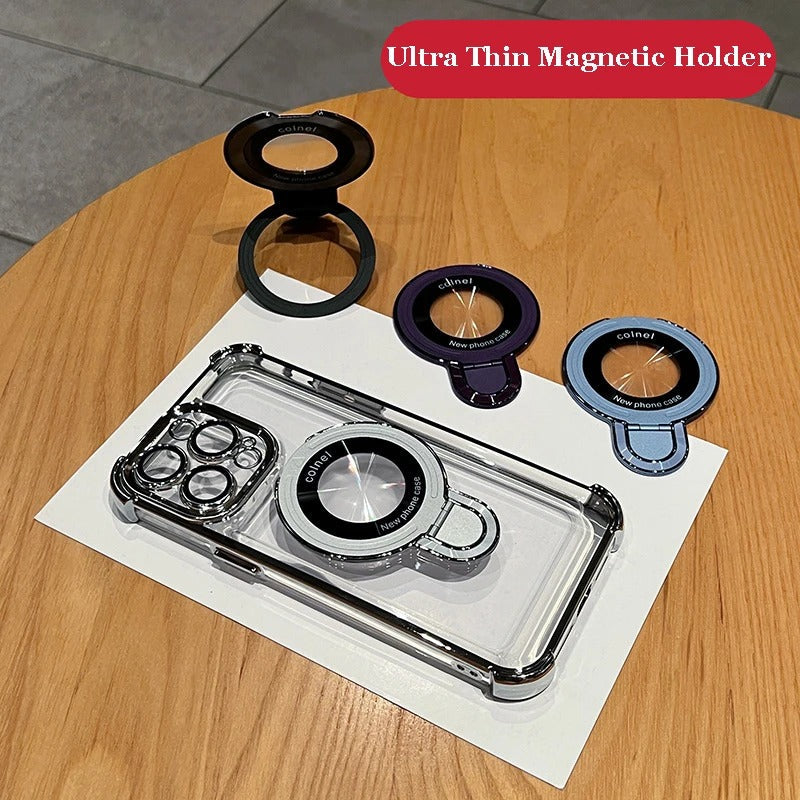 Airbag Anti-Drop iPhone Case | Invisible Ring Holder & Magnetic Kickstand for iPhone 15/14/13 Pro Max