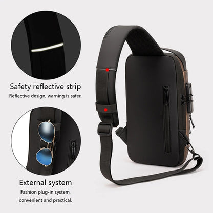 Fashion Crossbody Bag Anti-theft Sling Backpack With Password Lock