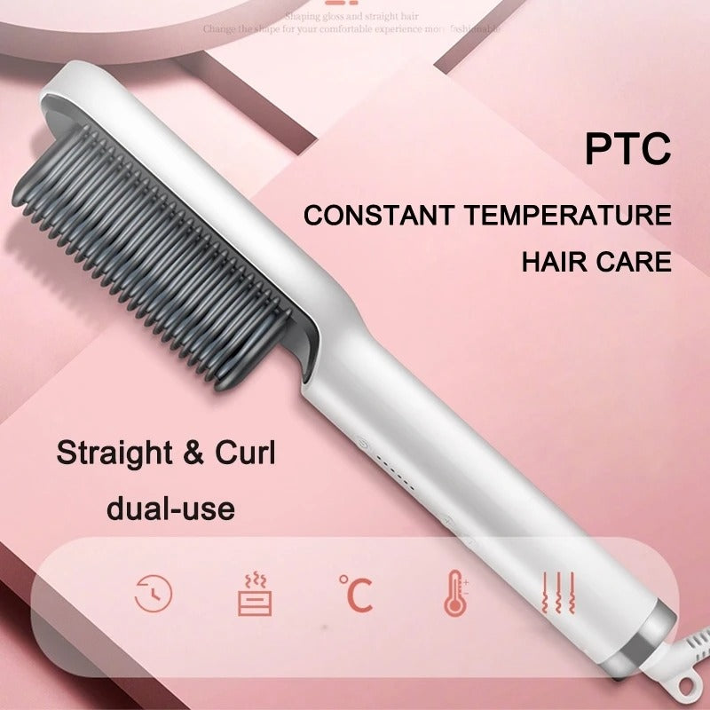 Electric Hair Straightening Comb with Temperature Control