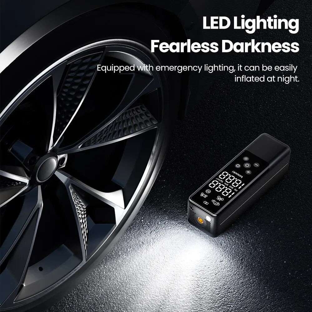 Multifunctional Air Pump – Fast & Portable Tire Inflator with LED Display