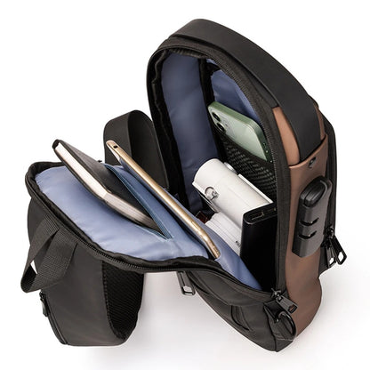 Fashion Crossbody Bag Anti-theft Sling Backpack With Password Lock