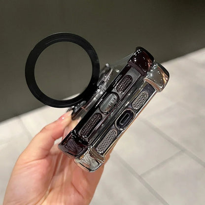 Airbag Anti-Drop iPhone Case | Invisible Ring Holder & Magnetic Kickstand for iPhone 15/14/13 Pro Max