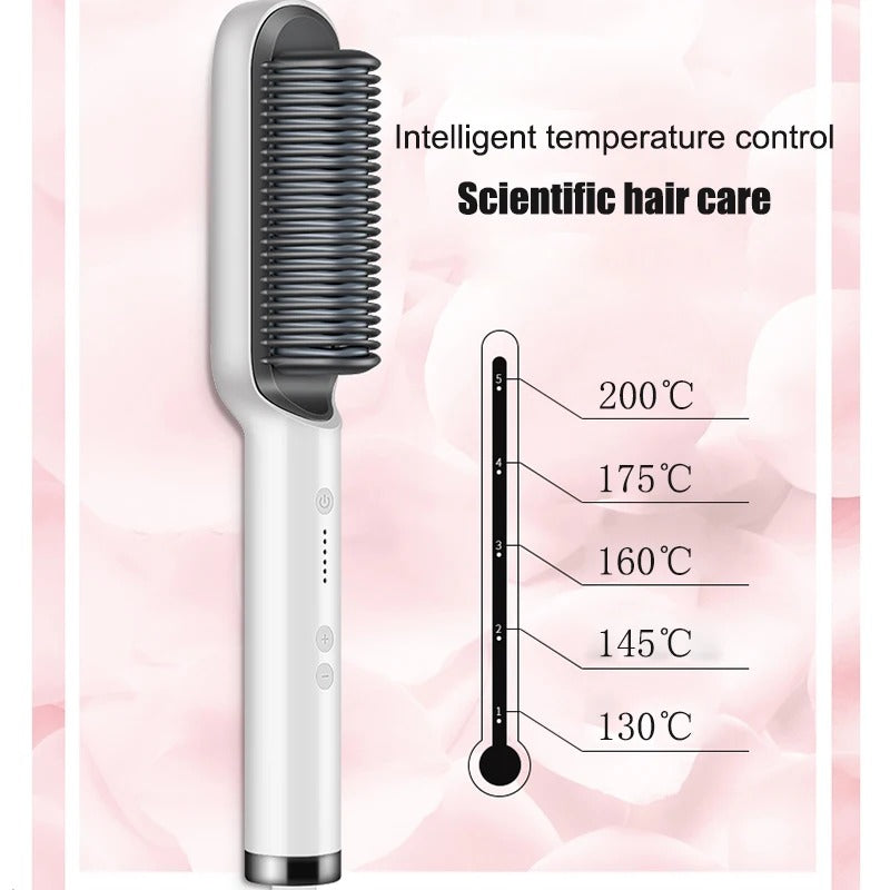 Electric Hair Straightening Comb with Temperature Control