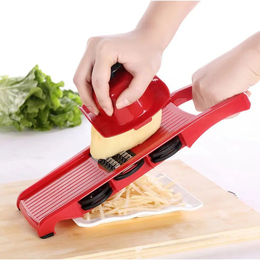 All-in-One Kitchen Slicer – 6 Blades, Peeler & Easy Cleaning
