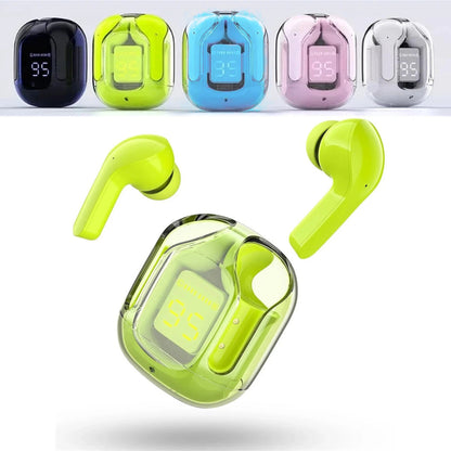 T6 Crystal Wireless Earphones with LED Display & Bluetooth 5.3