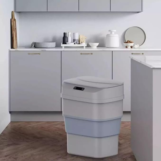 Smart Sensor Folding Infrared Trash Can – Touchless, Space‑Saving & Stylish