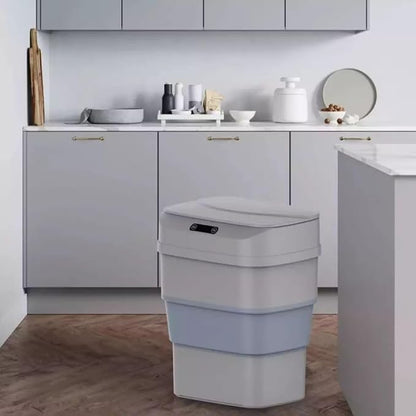 Smart Sensor Folding Infrared Trash Can – Touchless, Space‑Saving & Stylish