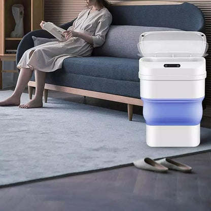 Smart Sensor Folding Infrared Trash Can – Touchless, Space‑Saving & Stylish