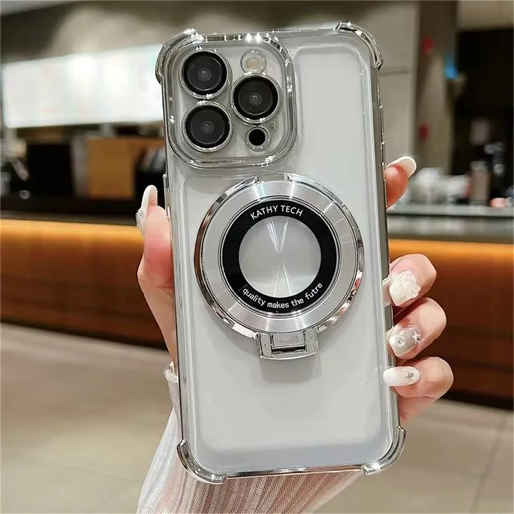 Airbag Anti-Drop iPhone Case | Invisible Ring Holder & Magnetic Kickstand for iPhone 15/14/13 Pro Max